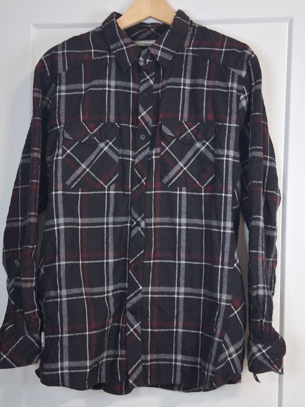 Icebreaker Merino Wool Shirt Mens XL Button Up Hiking Outdoor Lightweight